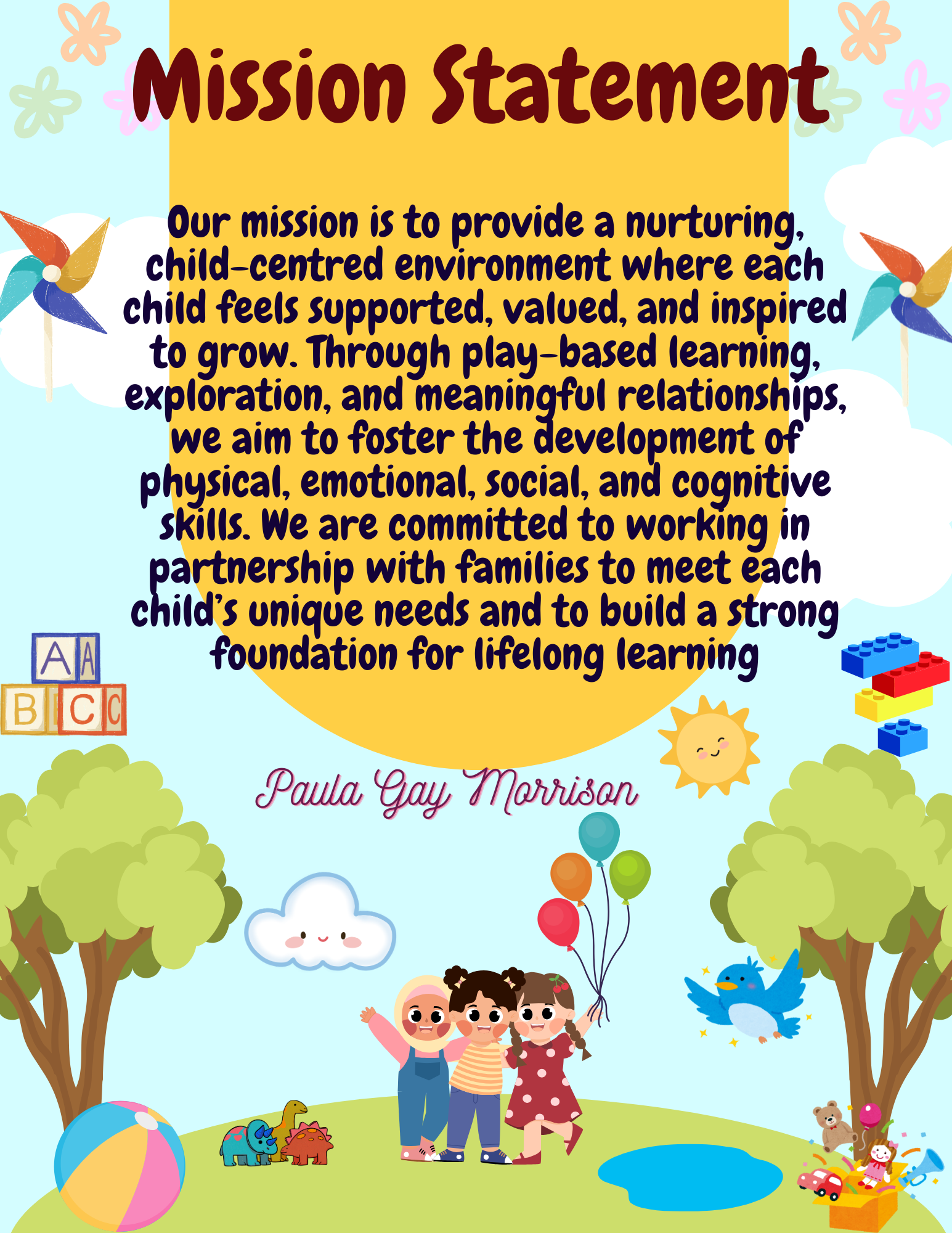 Colourful children’s event design